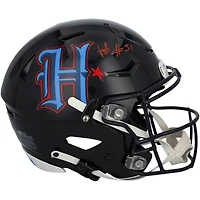 Casque Riddell 2024 bleu marine authentique dédicacé par Will Anderson Jr. des Houston Texans