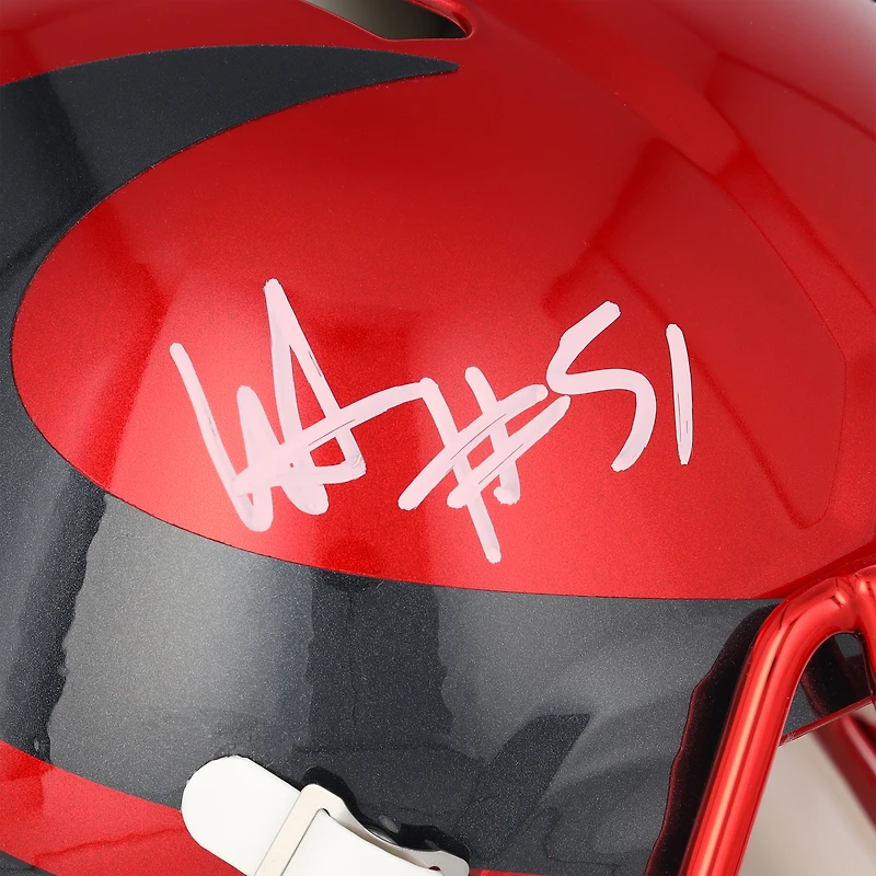 Will Anderson Jr. Houston Texans Autographed Riddell 2024 Red Alternate Speed Authentic Helmet