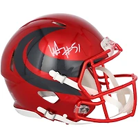 Casque Riddell Alternate Speed ​​Authentic rouge autographié par Will Anderson Jr. des Houston Texans