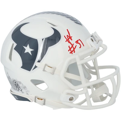 Will Anderson Jr. Houston Texans a autographié le mini-casque Riddell 2024 Salute To Service Speed