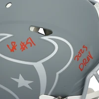 Casque Riddell Authentic 2024 Slate Speed ​​autographié par Will Anderson Jr., des Houston Texans, avec inscription « 2023 DROY ».