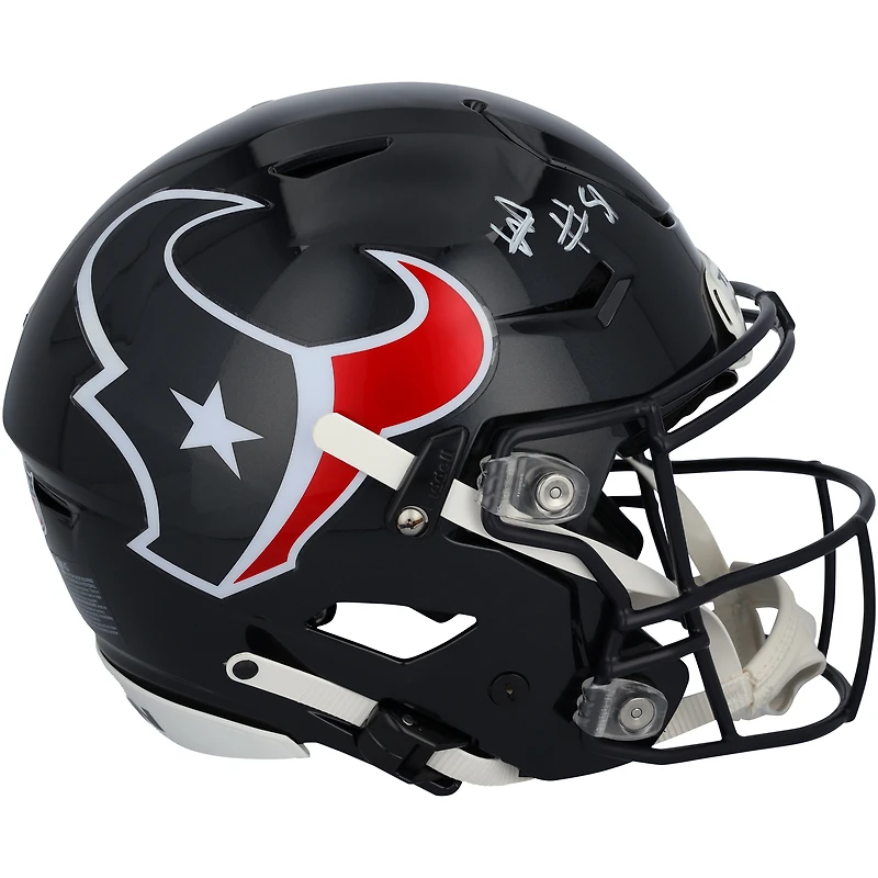 Casque Riddell Speed Flex 2024 authentique dédicacé par Will Anderson Jr. des Houston Texans