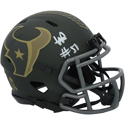 Will Anderson Jr. Houston Texans Autographed Riddell 2025 Salute To Service Speed Mini Helmet