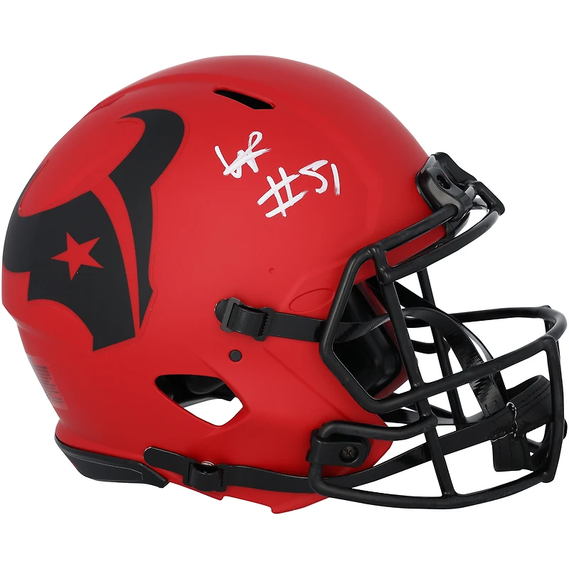 Casque Riddell Rave Speed ​​Authentic autographié par Will Anderson Jr., des Houston Texans
