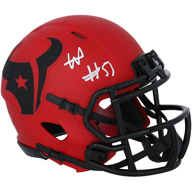 Casque Riddell Rave Speed Mini autographié par Will Anderson Jr. des Houston Texans