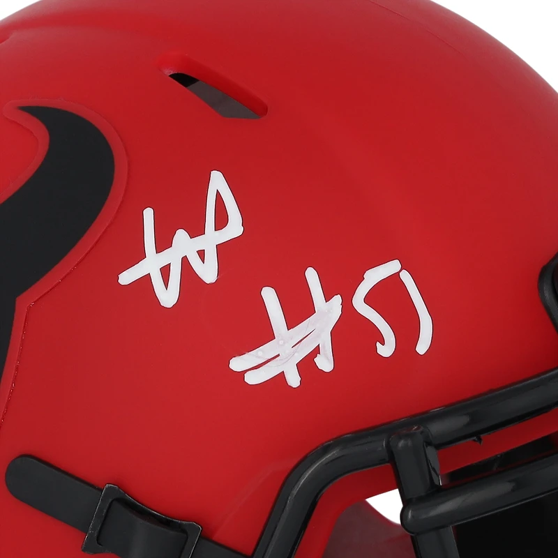 Casque Riddell Rave Speed Mini autographié par Will Anderson Jr. des Houston Texans