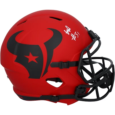 Réplique du casque Riddell Rave Speed autographié par Will Anderson Jr. des Houston Texans