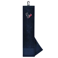 Serviette de golf brodée WinCraft Houston Texans 16" x 25" (face/club) à trois volets