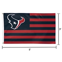 Drapeau WinCraft Houston Texans 3' x 5' Americana Stars & Stripes Deluxe