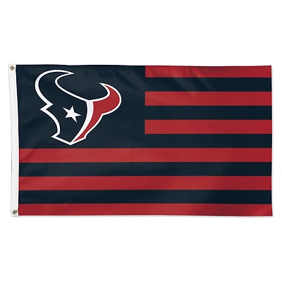 Drapeau WinCraft Houston Texans 3' x 5' Americana Stars & Stripes Deluxe