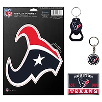 Lot de 4 porte-clés et aimants WinCraft Houston Texans