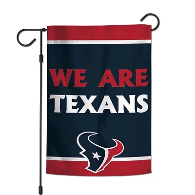 WinCraft Houston Texans drapeau de jardin double face 12'' x 18'' We Are Texans