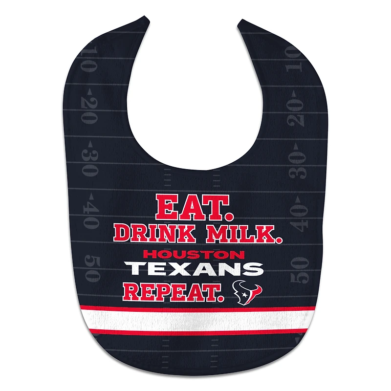 WinCraft Houston Texans Eat Drink Milk All-Pro Baby Bib