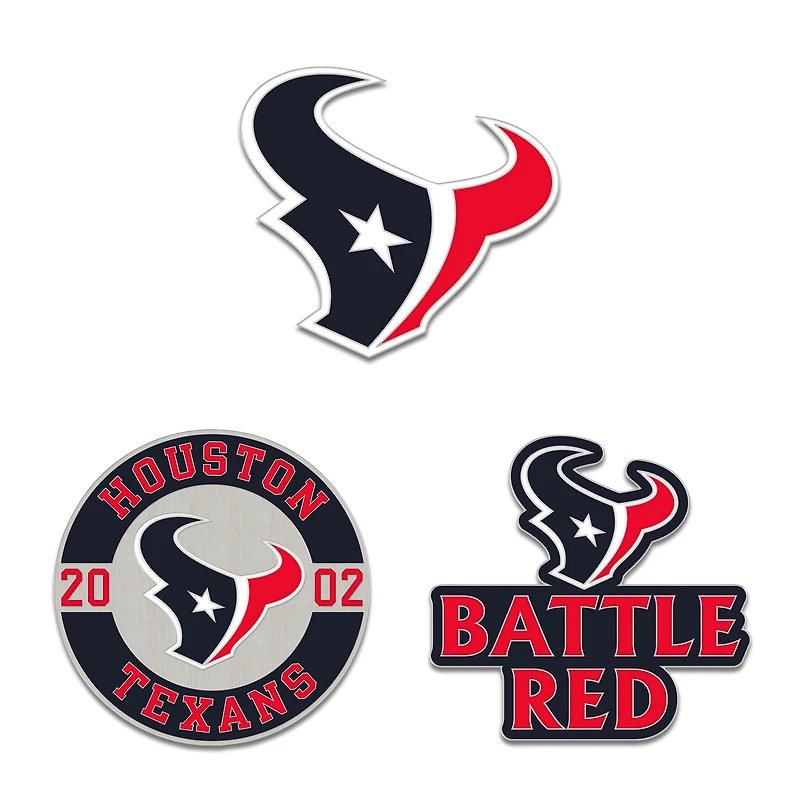 Ensemble de trois pin de collection WinCraft Houston Texans