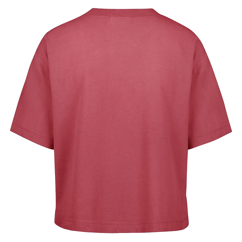Women's '47  Light Red Houston Texans Florentina Montauk Cropped T-Shirt
