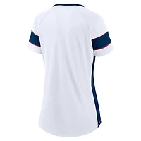 Women's Fanatics  White Houston Texans Block Party Athena Lace-Up Top