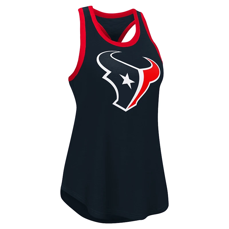 Women's G-III 4Her by Carl Banks  Navy Houston Texans Tater Racerback Tank Top
