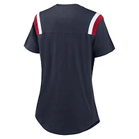 Women's Nike  Heather Navy Houston Texans Prime Logo Slub Fashion T-Shirt