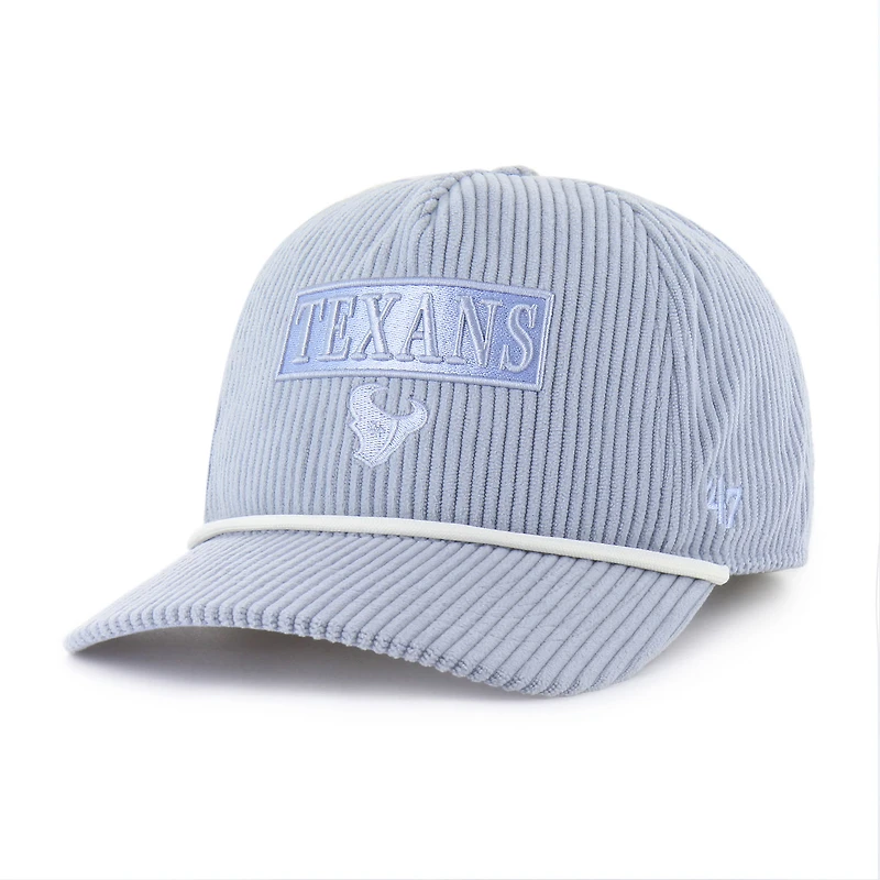Casquette ajustable en velours côtelé bleu clair '47 des Houston Texans pour femme
