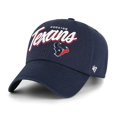 Women's '47  Navy Houston Texans Ariana Clean Up Adjustable Hat