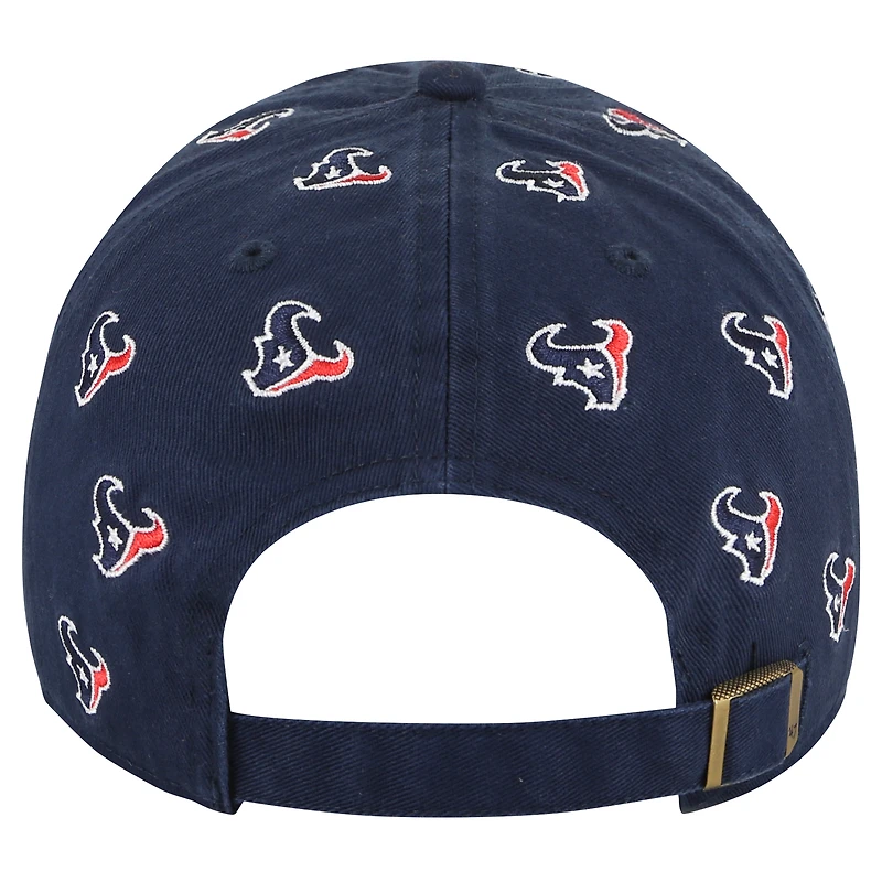 Women's '47 Navy Houston Texans Confetti Clean Up Adjustable Hat