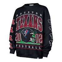 Women's '47  Navy Houston Texans Go Big Oversized Pullover Sweatshirt