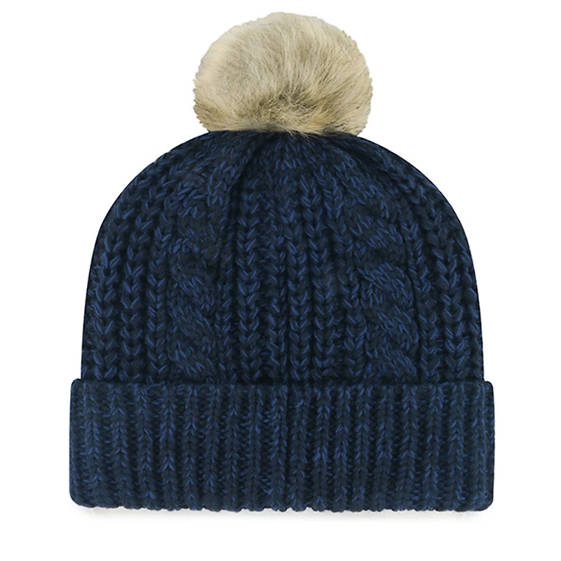Bonnet tricoté à revers Meeko pour femme '47 Navy Houston Texans avec pompon
