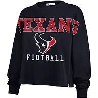Women's '47 Navy Houston Texans Outreach City Oversized Long Sleeve T-Shirt