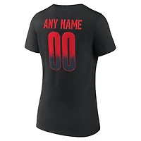 Women's Black Houston Texans Home Field Pop Personalized Name & Number V-Neck T-Shirt