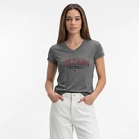 T-shirt à col en V Champion gris pour femmes, Houston Texans Triumph Tri-Blend