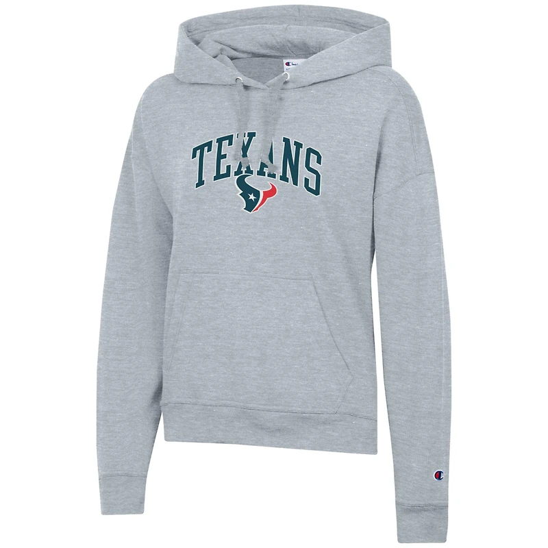 Sweat à capuche Powerblend gris chiné pour femme Championne des Houston Texans
