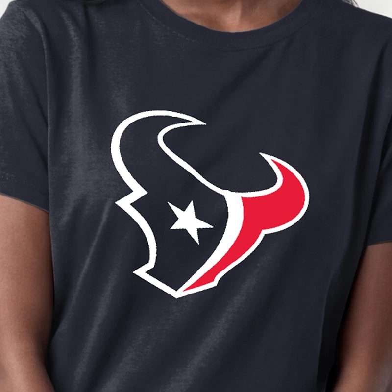 Women's Champion Navy Houston Texans Logo T-Shirt