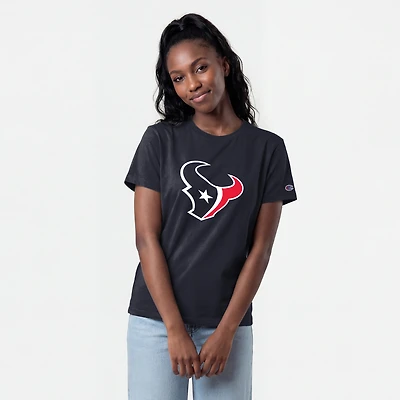 Women's Champion  Navy Houston Texans Logo T-Shirt