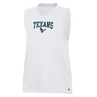 Women's Champion  White Houston Texans Muscle Tank Top