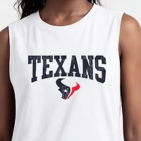 Women's Champion  White Houston Texans Muscle Tank Top