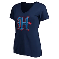 Women's C.J. Stroud Navy Houston Texans Plus Fair Catch Name & Number Scoop Neck T-Shirt