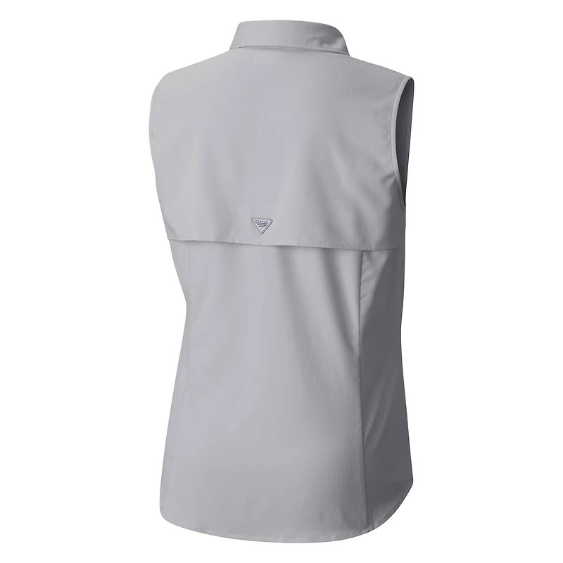 Women's Columbia  Gray Houston Texans PFG Tamiami Omni-Shade Sleeveless Button-Up Shirt