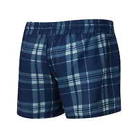 Ensemble pyjama Concepts Sport pour femme, gris chiné/marine, Houston Texans, à carreaux, manches longues et short.