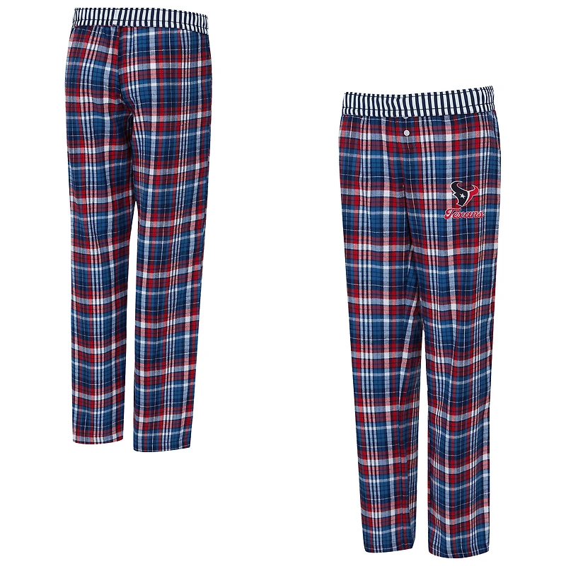 Pantalon à carreaux Laney bleu marine Houston Texans de Concepts Sport pour femme