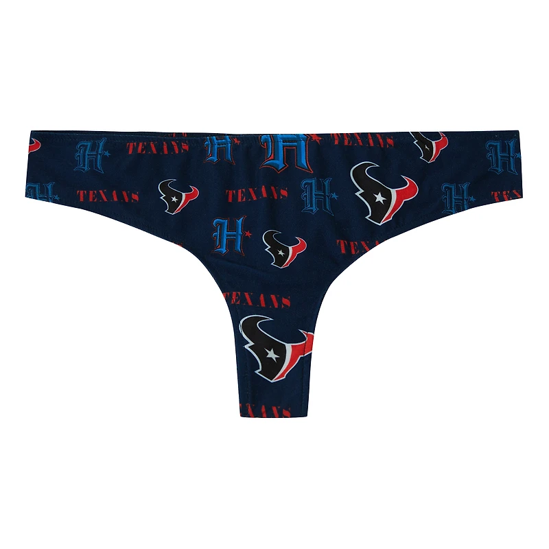 String Concepts Sport Navy à imprimé mosaïque des Houston Texans pour femme