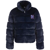 Women's Cuce  Navy Houston Texans Faux Fur Full-Zip Coat
