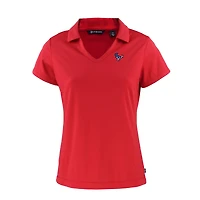 Polo Cutter & Buck rouge Houston Texans Daybreak Eco Recycled à col en V pour femme