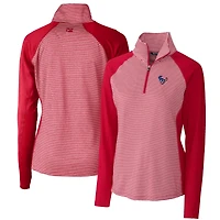 Women's Cutter & Buck Red Houston Texans Forge Tonal Half-Zip Top