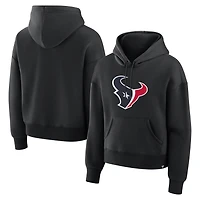 Women's Fanatics Black Houston Texans Relaxed High Hip Essential Legacy Hoodie