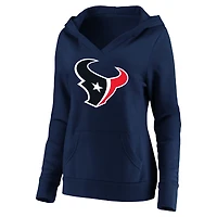 Women's Fanatics C.J. Stroud Navy Houston Texans Plus Player Name & Number V-Neck Pullover Hoodie