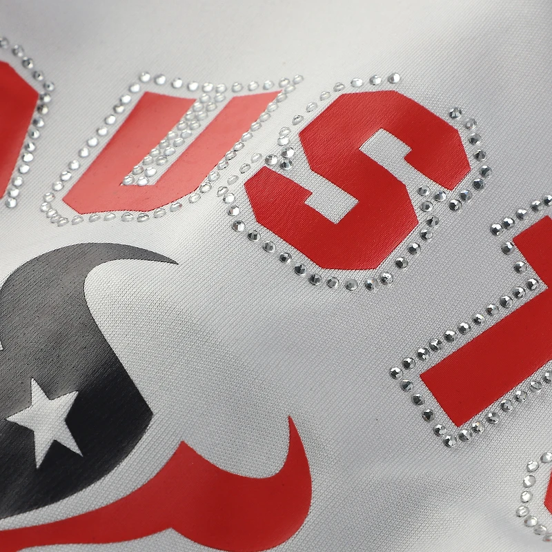 Women's Fanatics C.J. Stroud White Houston Texans Plus Bling V-Neck T-Shirt