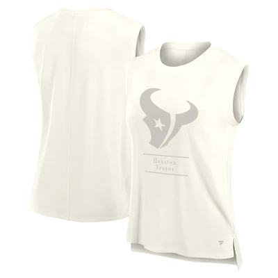 Débardeur Fanatics pour femme, crème, Houston Texans Studio Embrace