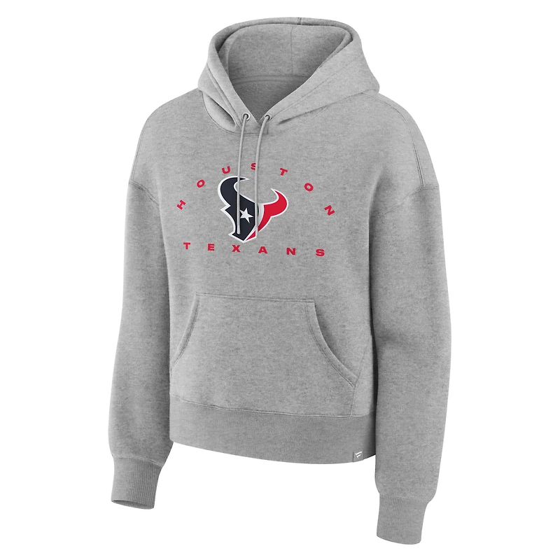 Sweat à capuche gris chiné pour femmes Fanatics, receveur éligible des Texans de Houston