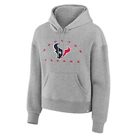 Sweat à capuche gris chiné pour femmes Fanatics, receveur éligible des Texans de Houston