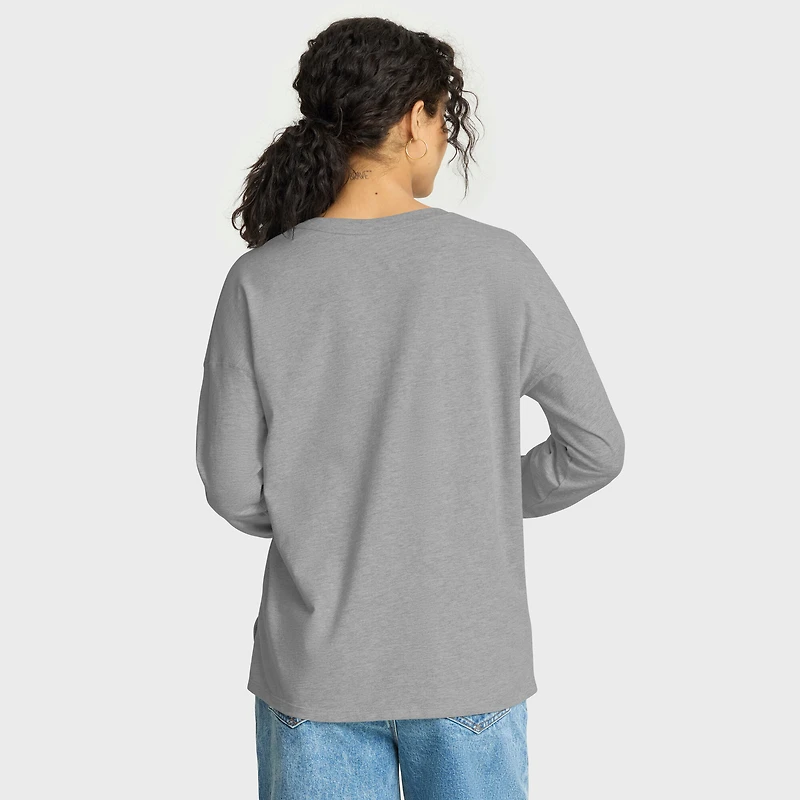 T-shirt à manches longues Fanatics Heather Grey Houston Texans Hometown Legacy pour femme